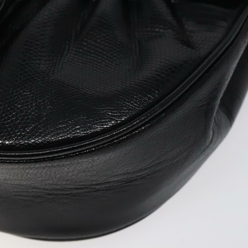 【日本直送】SAINT LAURENT 單肩包 皮革壓花 黑金 正品 BA1084-8
