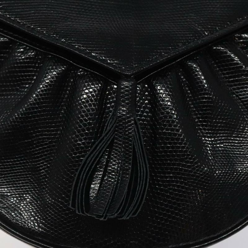 【日本直送】SAINT LAURENT 單肩包 皮革壓花 黑金 正品 BA1084-16