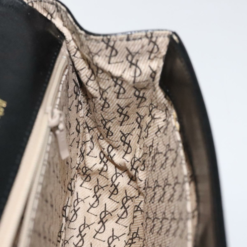 【日本直送】SAINT LAURENT 單肩包 皮革壓花 黑金 正品 BA1084-18