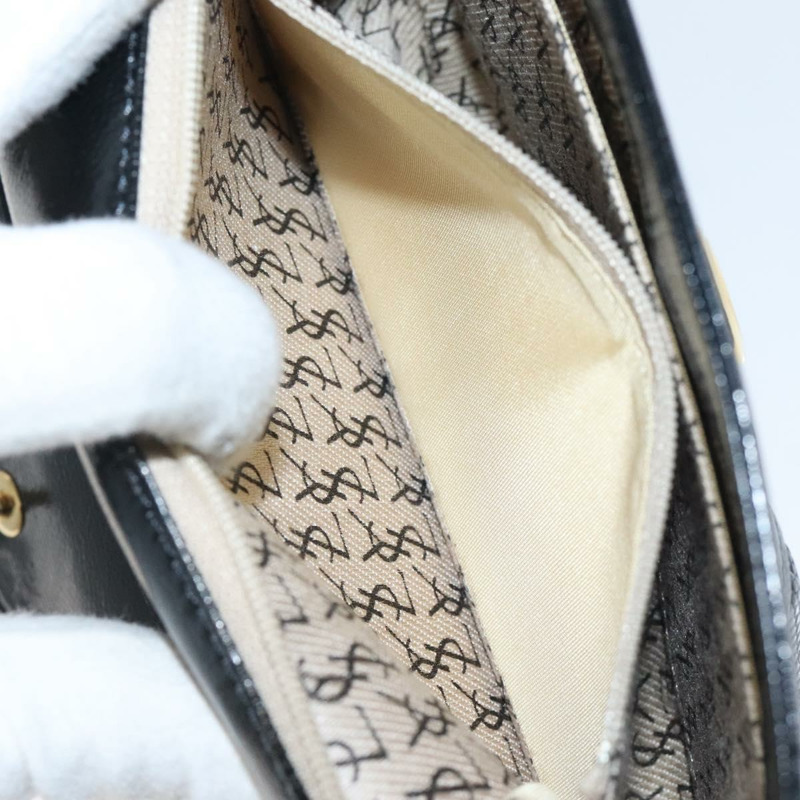 【日本直送】SAINT LAURENT 單肩包 皮革壓花 黑金 正品 BA1084-20