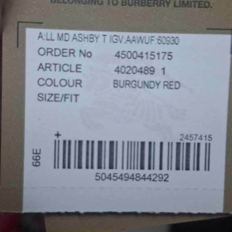 BURBERRY 巴寶莉 格紋拼接兩用包(暗紅色)-4