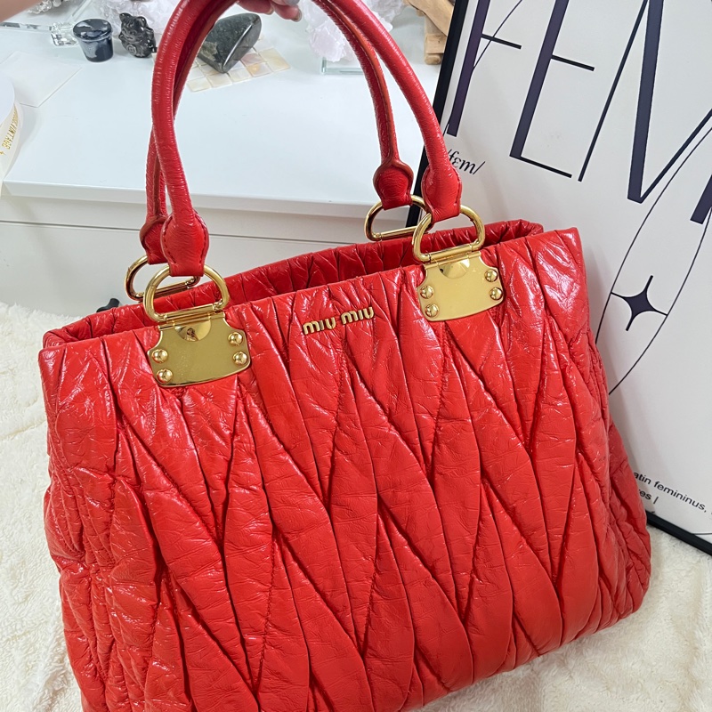 Miumiu 紅色tote bag-1