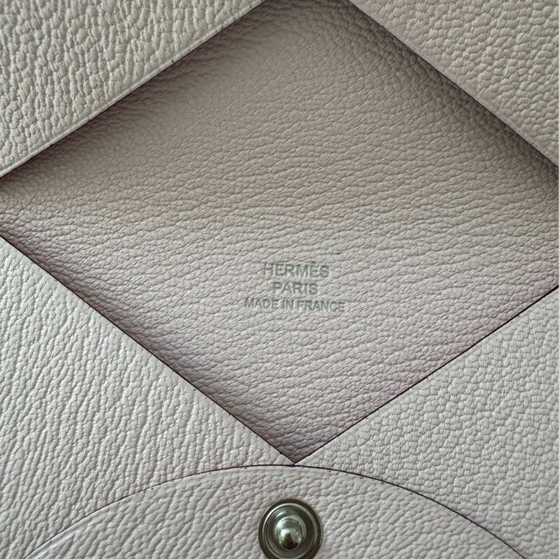 全新Hermes calvi山羊皮卡夾-2