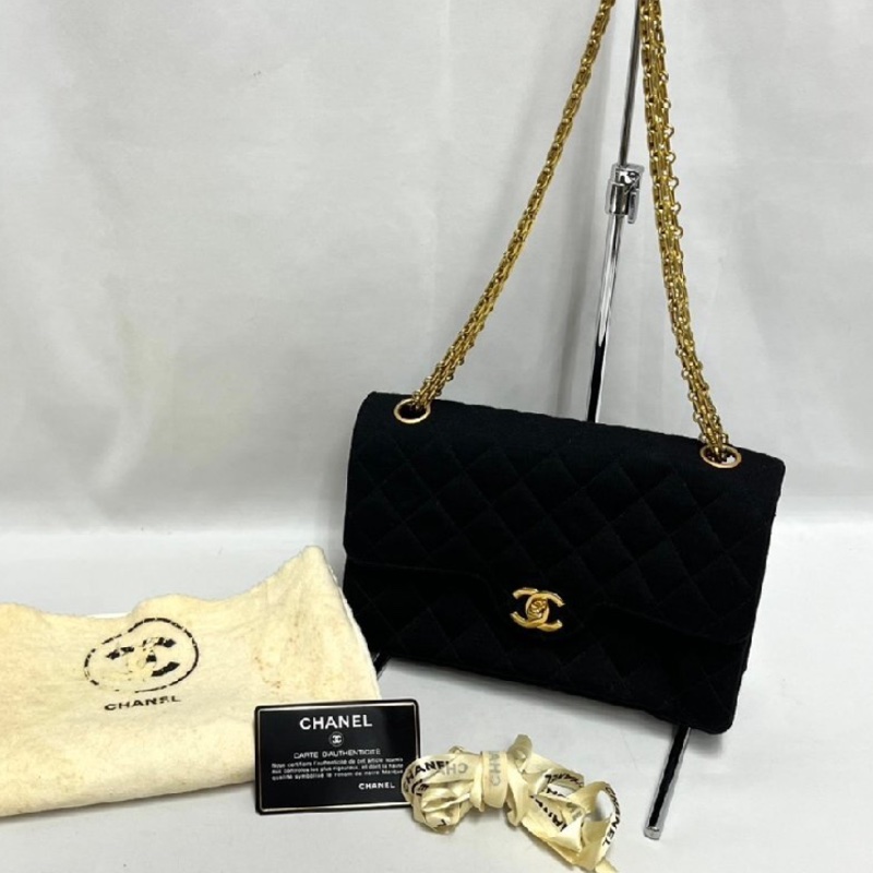 Chanel • Cf 23佳績布面 2.55雕花鏈條 24k金 小號-4