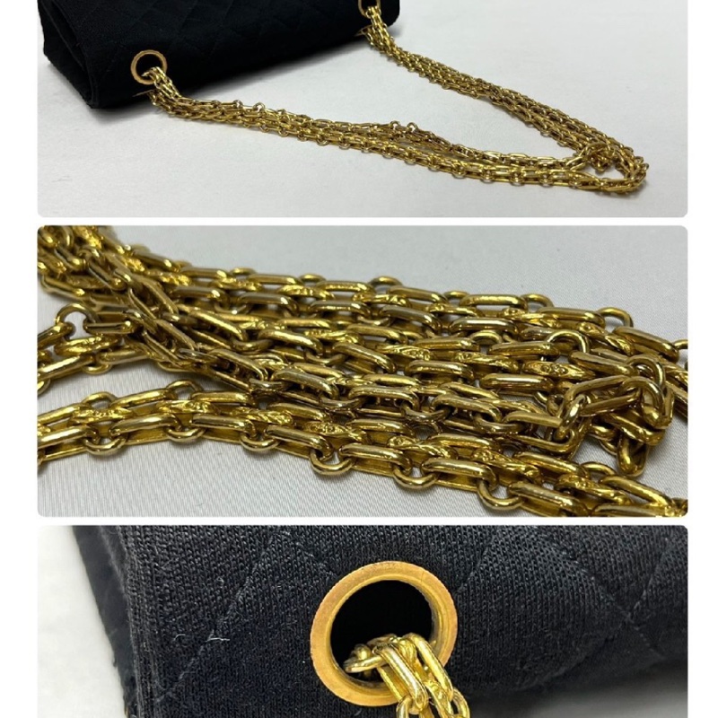 Chanel • Cf 23佳績布面 2.55雕花鏈條 24k金 小號-7