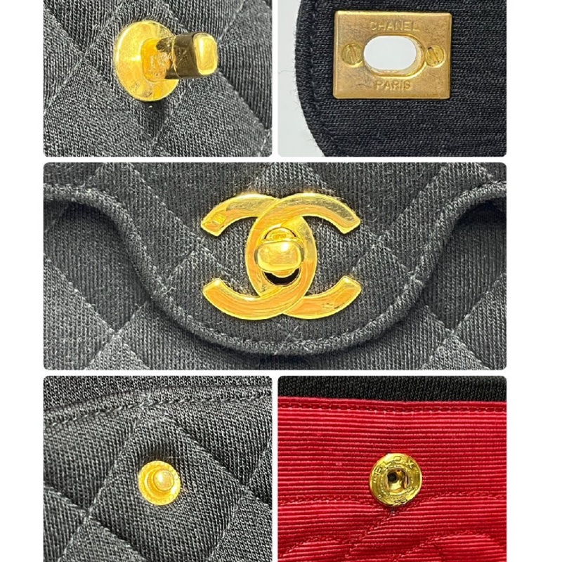 Chanel • Cf 23佳績布面 2.55雕花鏈條 24k金 小號-12