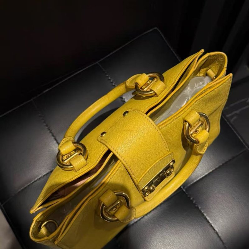 miumiu 黃色手提單肩斜背包 27.5*7*20cm 99新 配件塵袋-6