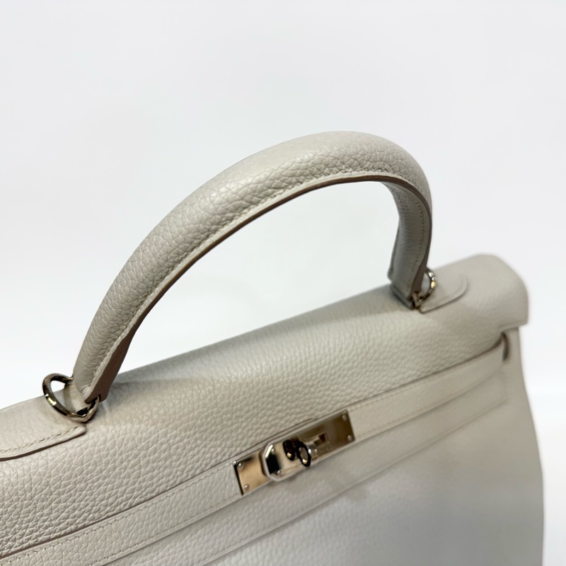 Hemes 鼠尾草灰銀釦 TOGO皮kelly35cm-8