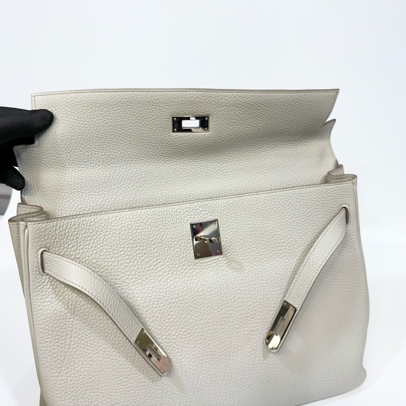 Hemes 鼠尾草灰銀釦 TOGO皮kelly35cm-12