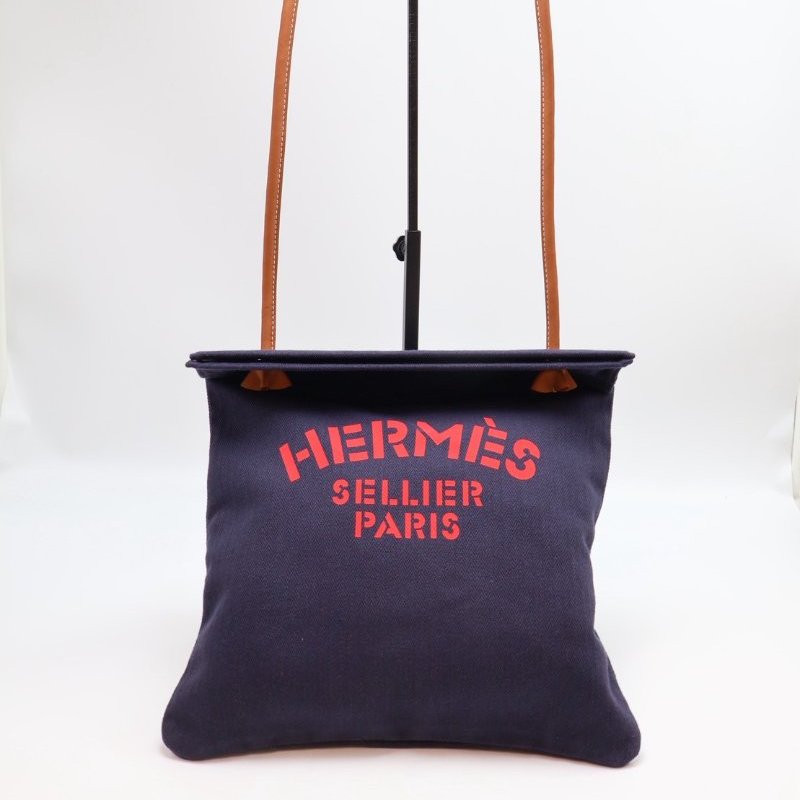 HERMES Aline帆布托特包 - 海軍藍-0