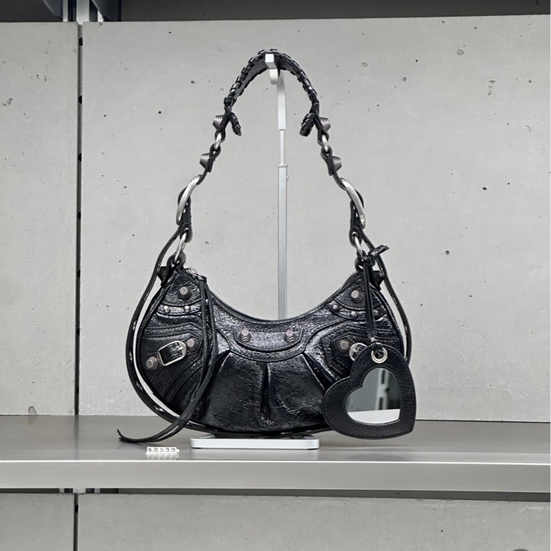 Balenciaga巴黎世家 Le Cagole 鉚釘銀扣 機車包 小號-0