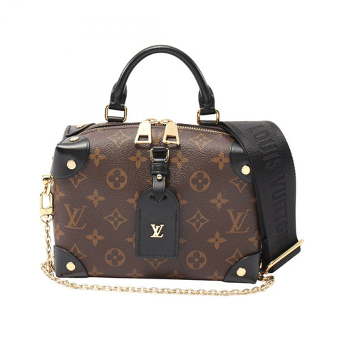 LOUIS VUITTON Petite 男士 Souple Monogram 手提包 M45571 PVC 黑色二手女士