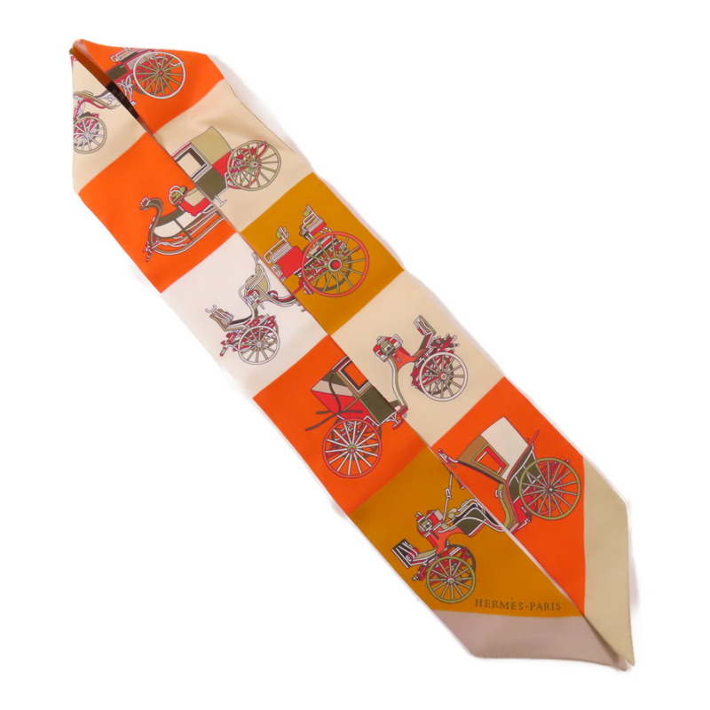 HERMES 絲質Twilly絲巾-4