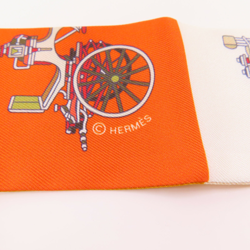 HERMES 絲質Twilly絲巾-6