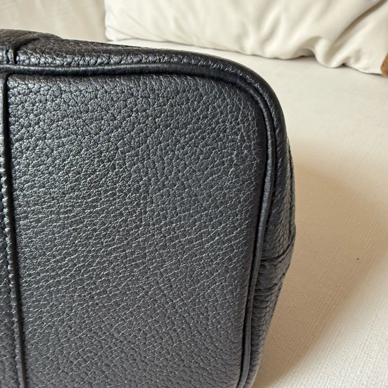 通勤就揹它Hermes garden party30黑色花園包-29