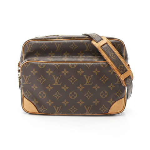 LOUIS VUITTON Nile 單肩斜背包 M45244 Monogram 皮革棕色二手 LV