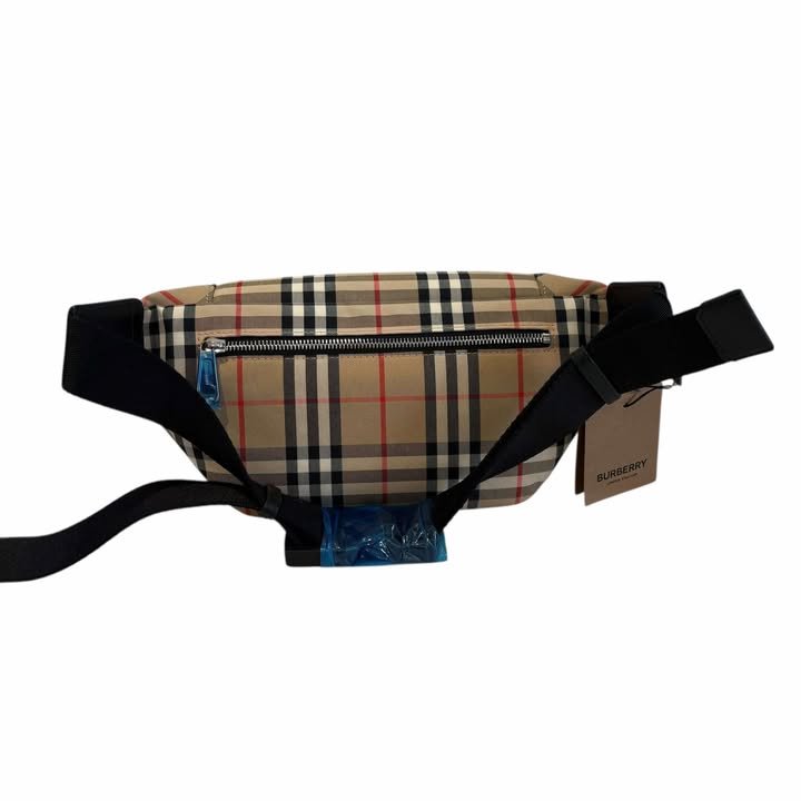 BURBERRY Vintage經典格紋棉腰包-5