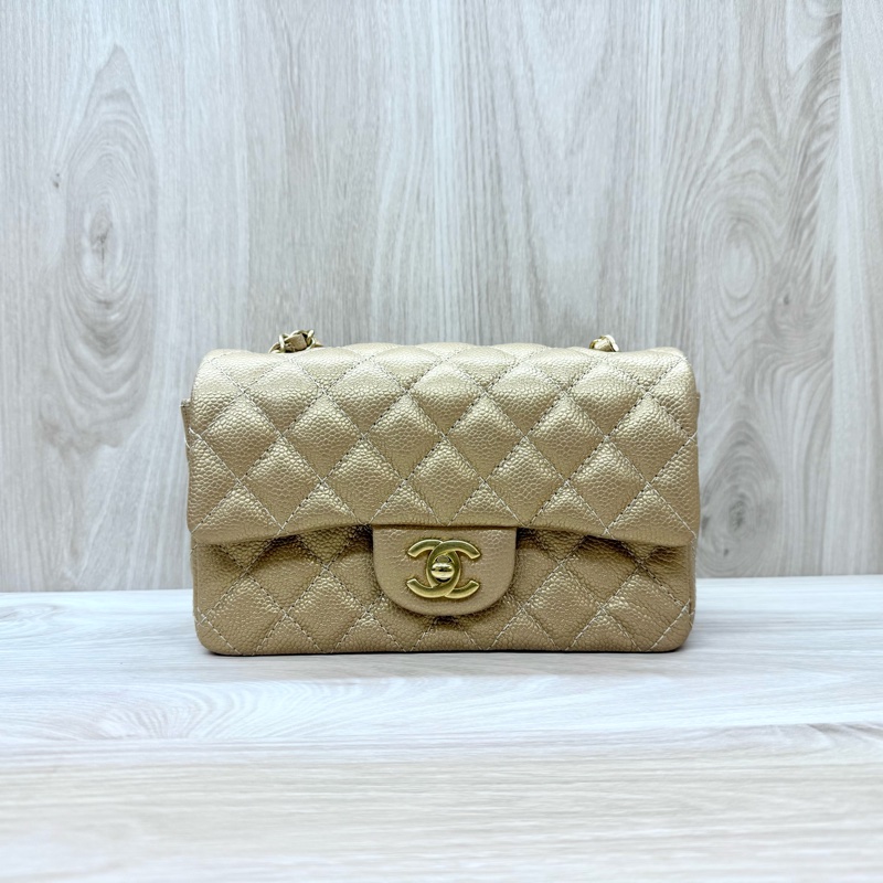 CHANEL金色牛皮金釦COCO20/A69900-0