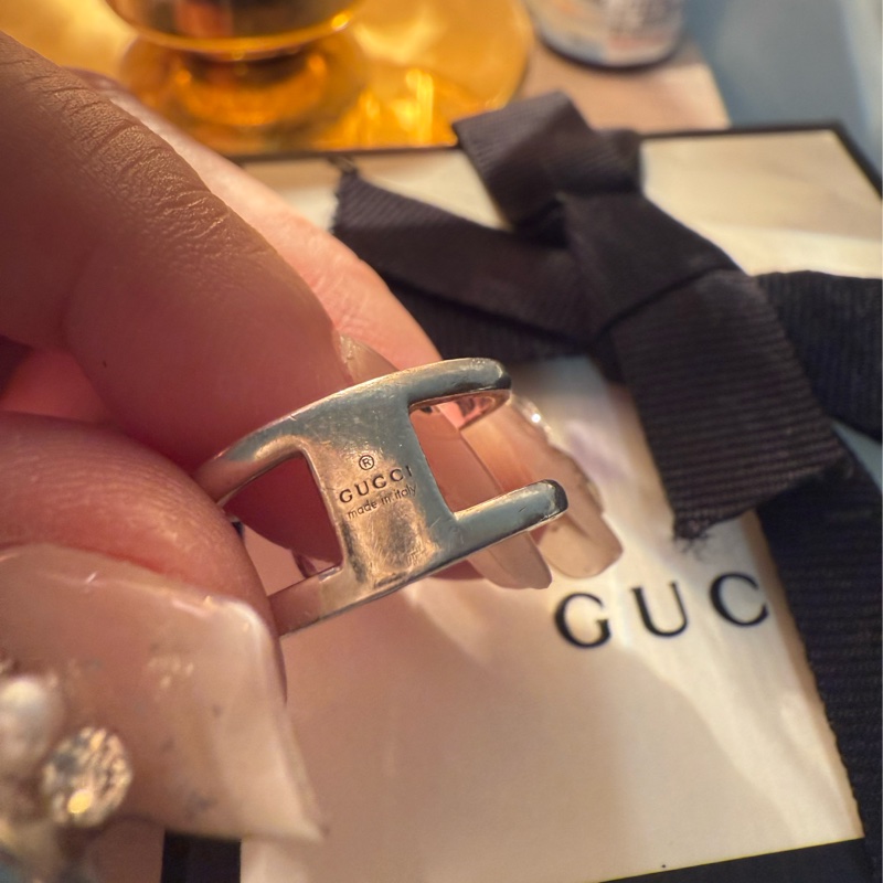 Gucci純銀戒指-1