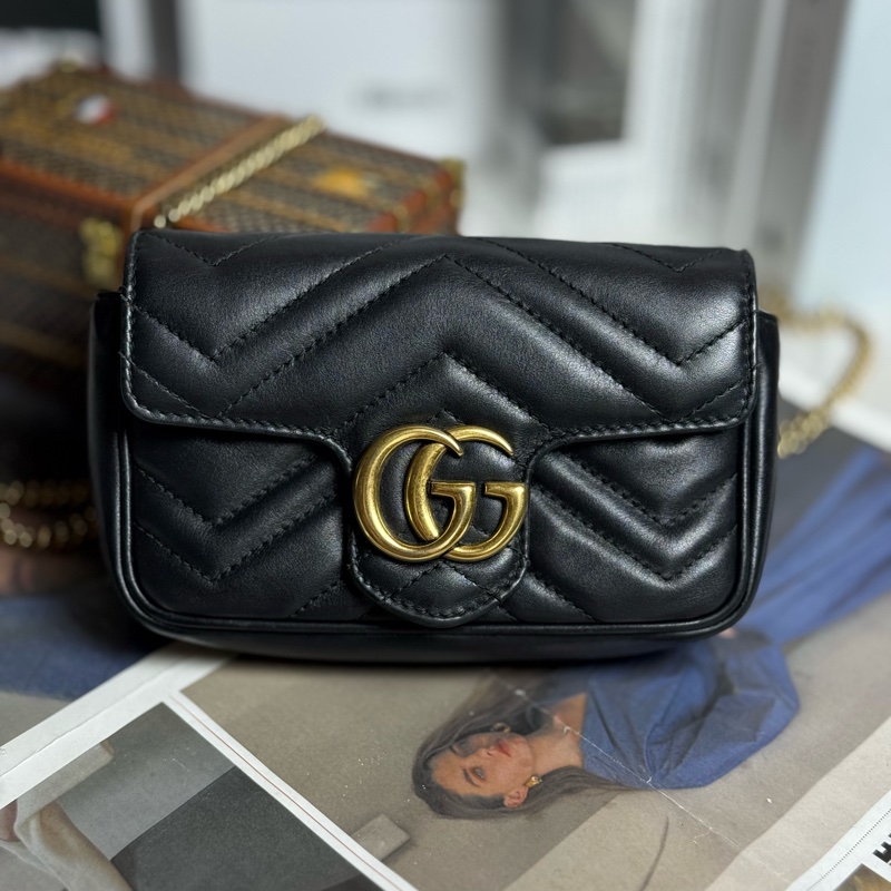 (可可愛愛😍)Gucci marmont mini 金鏈斜背包-1