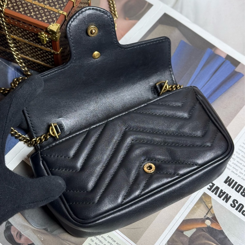 (可可愛愛😍)Gucci marmont mini 金鏈斜背包-11