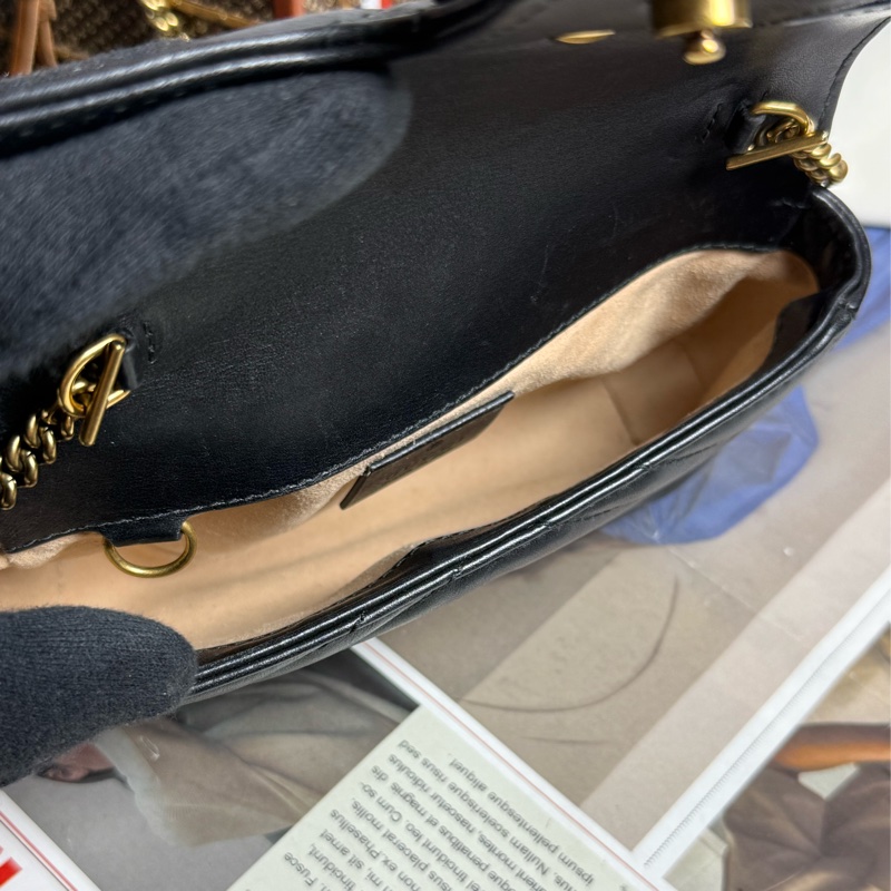 (可可愛愛😍)Gucci marmont mini 金鏈斜背包-12