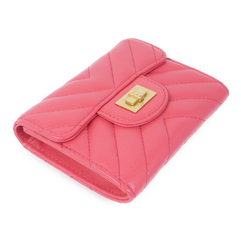 CHANEL 牛皮皮革2.55 Card Case金扣卡片套-3