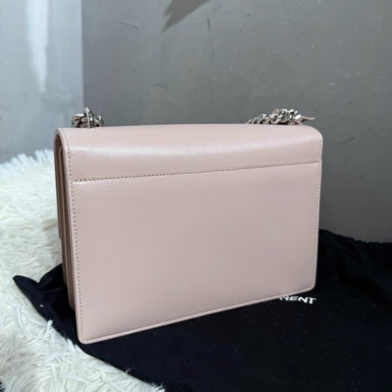 YSL櫻花粉銀扣日落中號 很溫柔的顏色 搭配銀扣低調有氣質-1