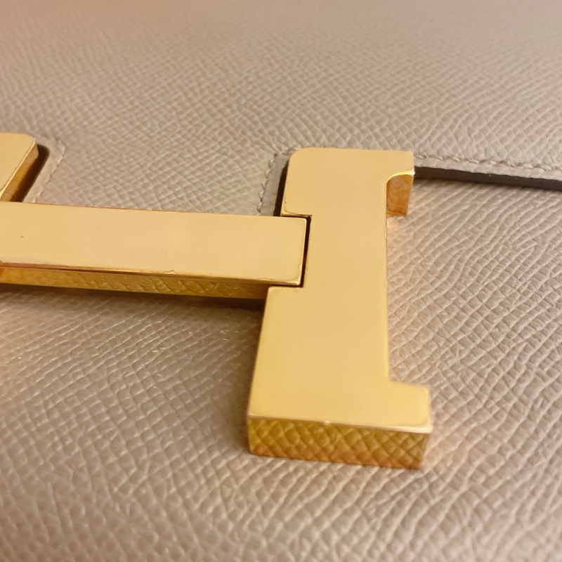 平台最低價金剛色風衣灰✨ HERMÈS 愛馬仕 Constance 康康 24 M8 銀河灰 風衣灰Gris Asphalte Epsom牛皮 玫瑰金扣-43