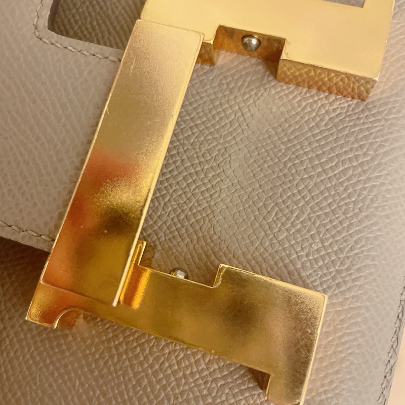 平台最低價金剛色風衣灰✨ HERMÈS 愛馬仕 Constance 康康 24 M8 銀河灰 風衣灰Gris Asphalte Epsom牛皮 玫瑰金扣-49