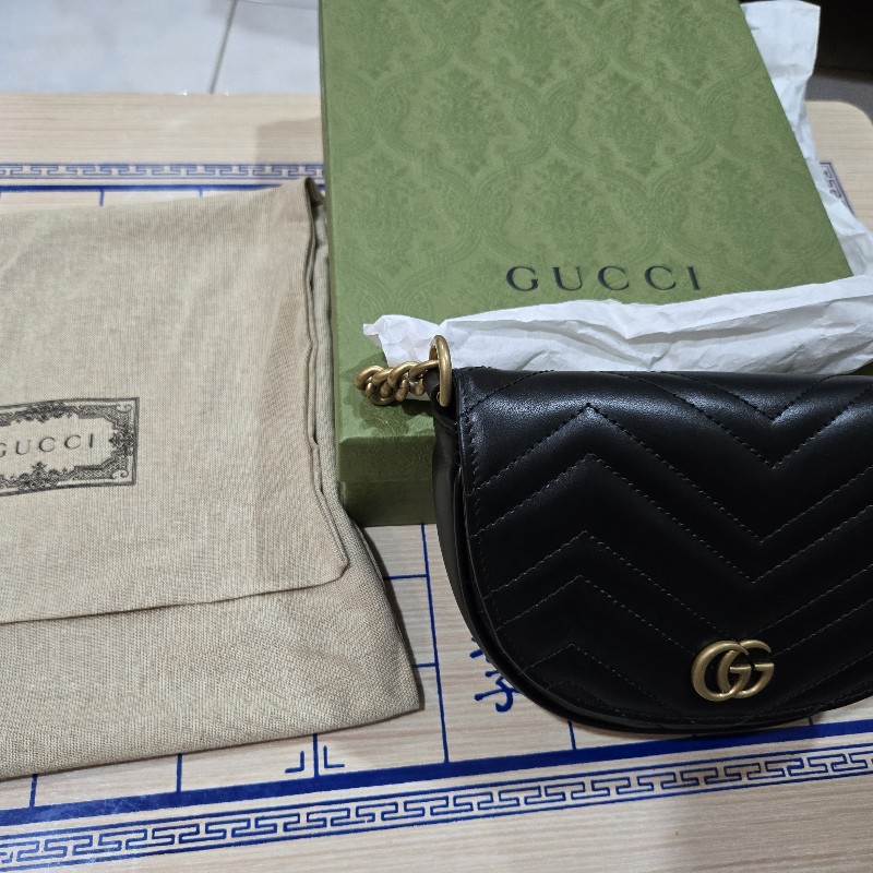 〔〔全新〕〕gucci 馬夢 半月包-0