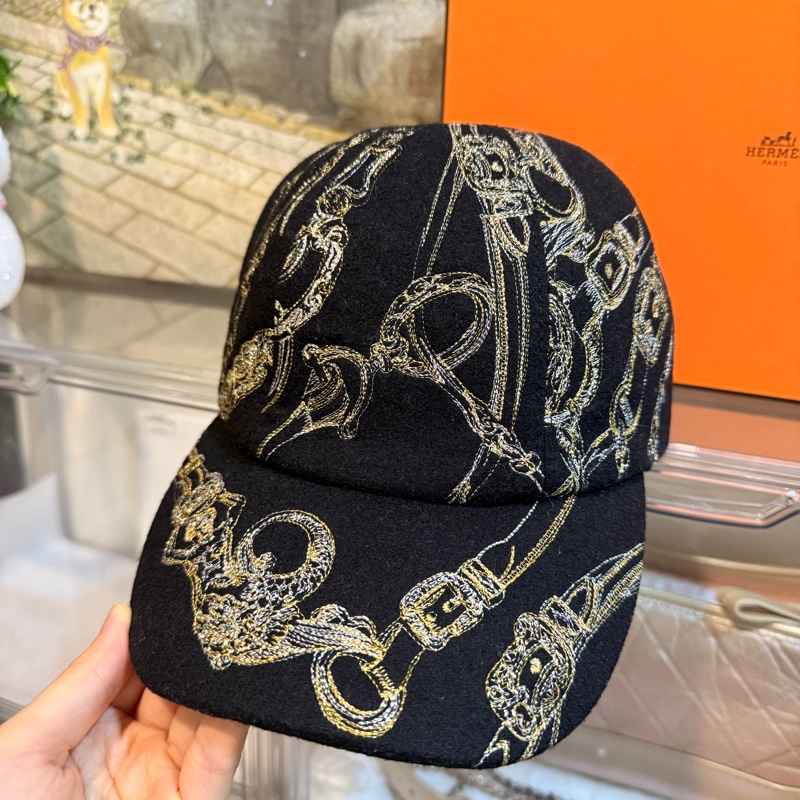 95新以上✨有夠好看🤩Hermes超級帥的帽子 愛馬仕 100% 克什米爾羊毛 鴨舌帽 棒球帽-0