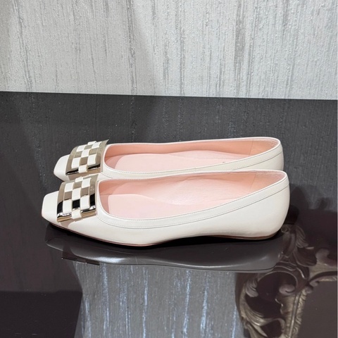 促銷品Roger Vivier Trompette喇叭跟皮革芭蕾舞鞋