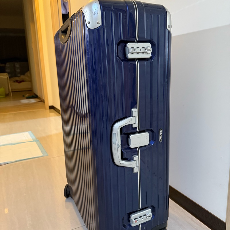 Rimowa 半鋁合金 32吋行李箱 寶藍色HYBRID Check-In L-7