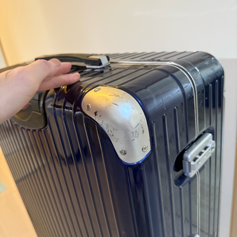 Rimowa 半鋁合金 32吋行李箱 寶藍色HYBRID Check-In L-11