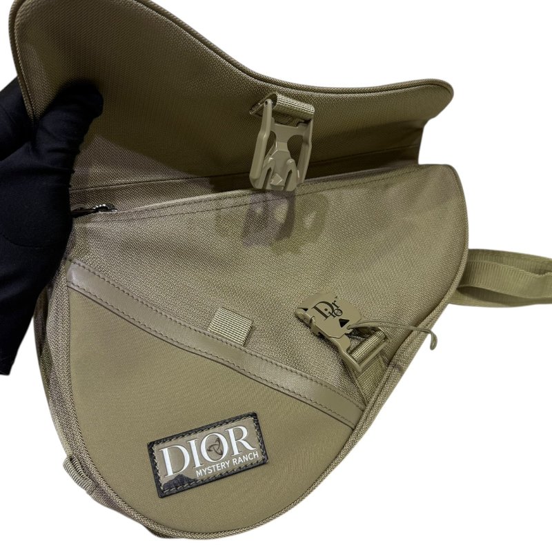 【美收精品】DIOR 綠色磁扣馬鞍斜背包 2-349-8