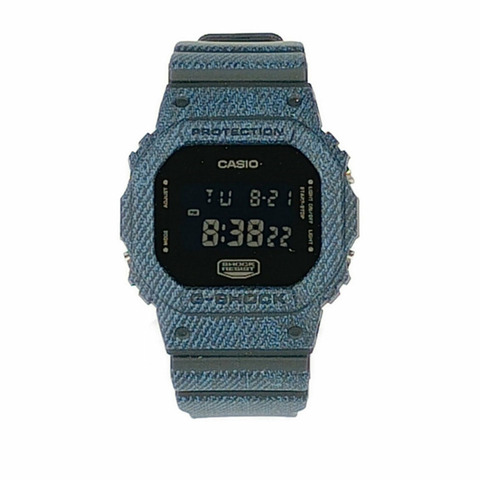 CASIO 卡西歐手錶 G-SHOCK G-Shock DENIM'D COLOR DW-5600DC-1ER (DW-5600DC-1JF) 藍黑色錶盤樹脂不銹鋼男式數位石英