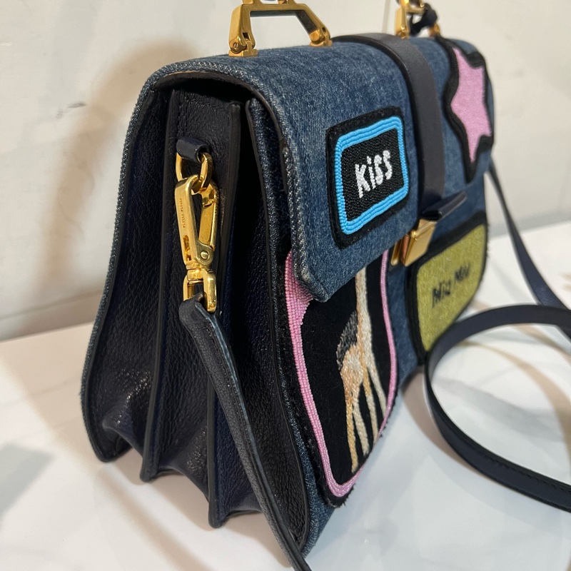ෆ Miu miu 牛仔斜背翻面兩用包 Y2K 千禧必備🦄-11