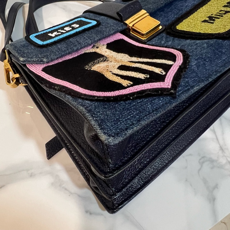 ෆ Miu miu 牛仔斜背翻面兩用包 Y2K 千禧必備🦄-19