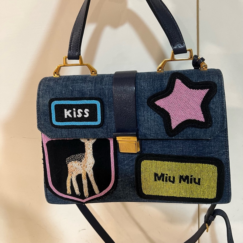 ෆ Miu miu 牛仔斜背翻面兩用包 Y2K 千禧必備🦄-27