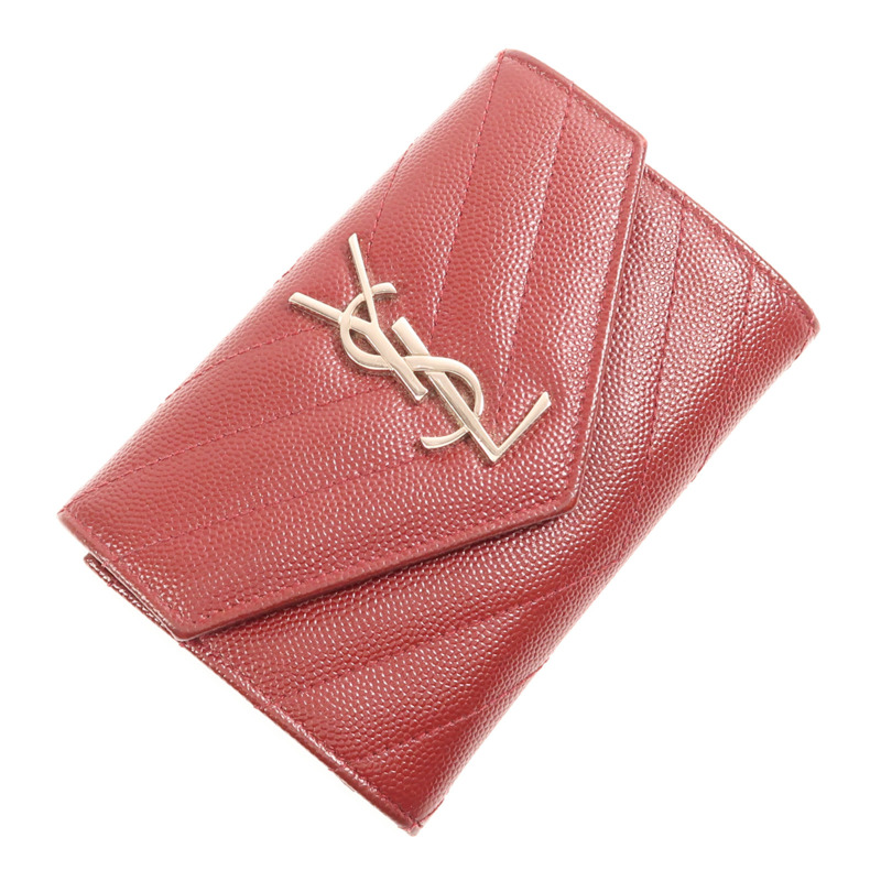 SAINT LAURENT 牛皮皮革Card Case銀扣卡片套-2