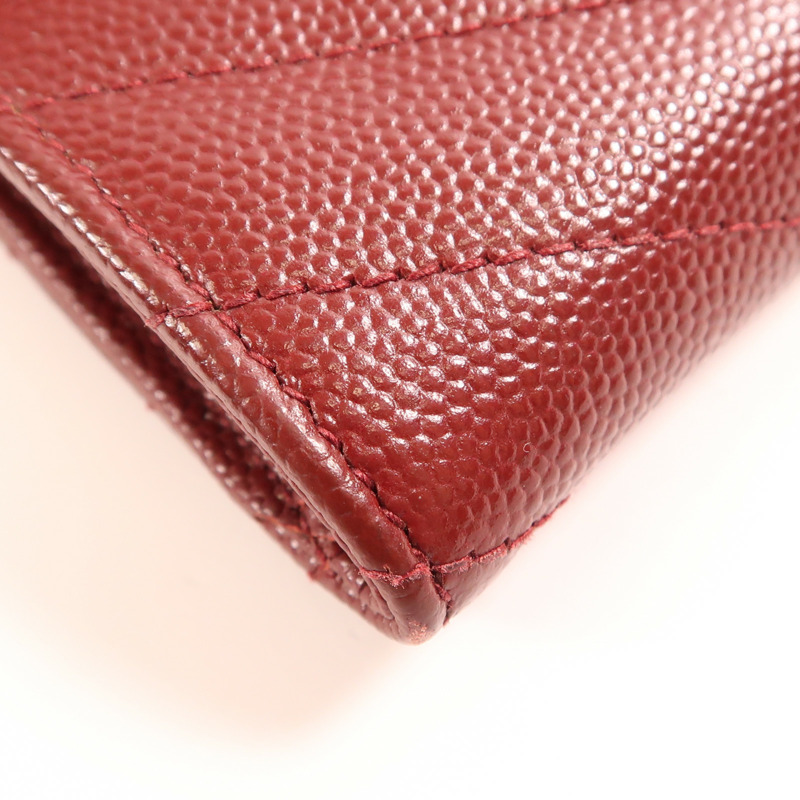 SAINT LAURENT 牛皮皮革Card Case銀扣卡片套-8