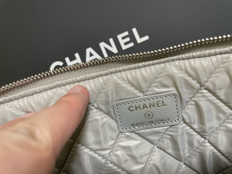 Chanel 編織灰色手拿包~-2
