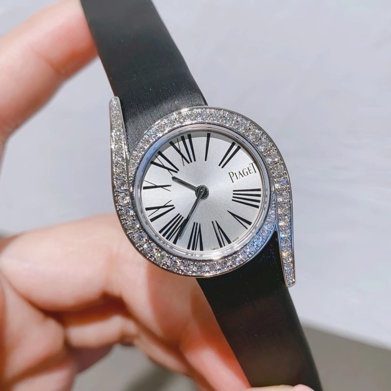 伯爵Limelight gala系列G0A42150白金原鑲鑽石英女表-1