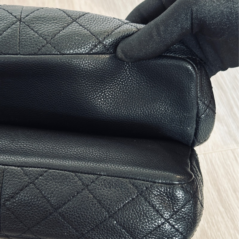 #25萬入手 #絕版99新閒置收藏 香奈兒黑銀荔枝牛皮Cf25肩背包🉑斜背-21