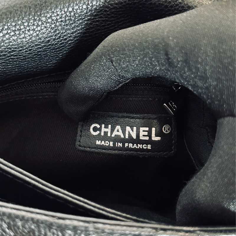 #25萬入手 #絕版99新閒置收藏 香奈兒黑銀荔枝牛皮Cf25肩背包🉑斜背-33