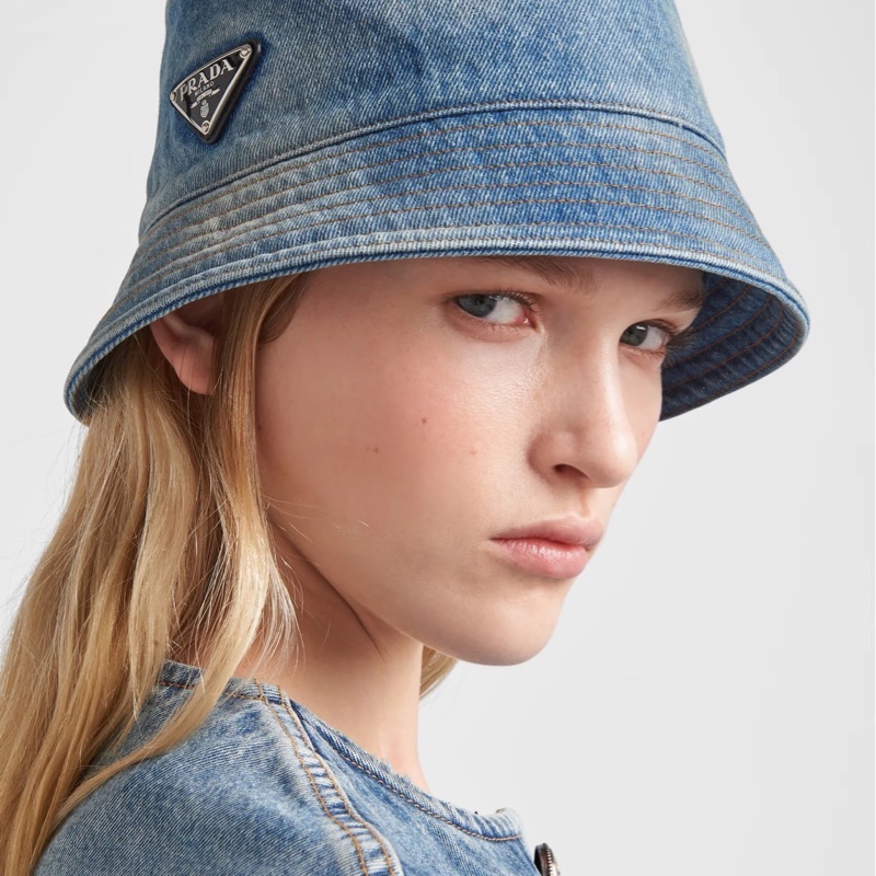 Prada denim fisher hats 水洗牛仔漁夫帽-0