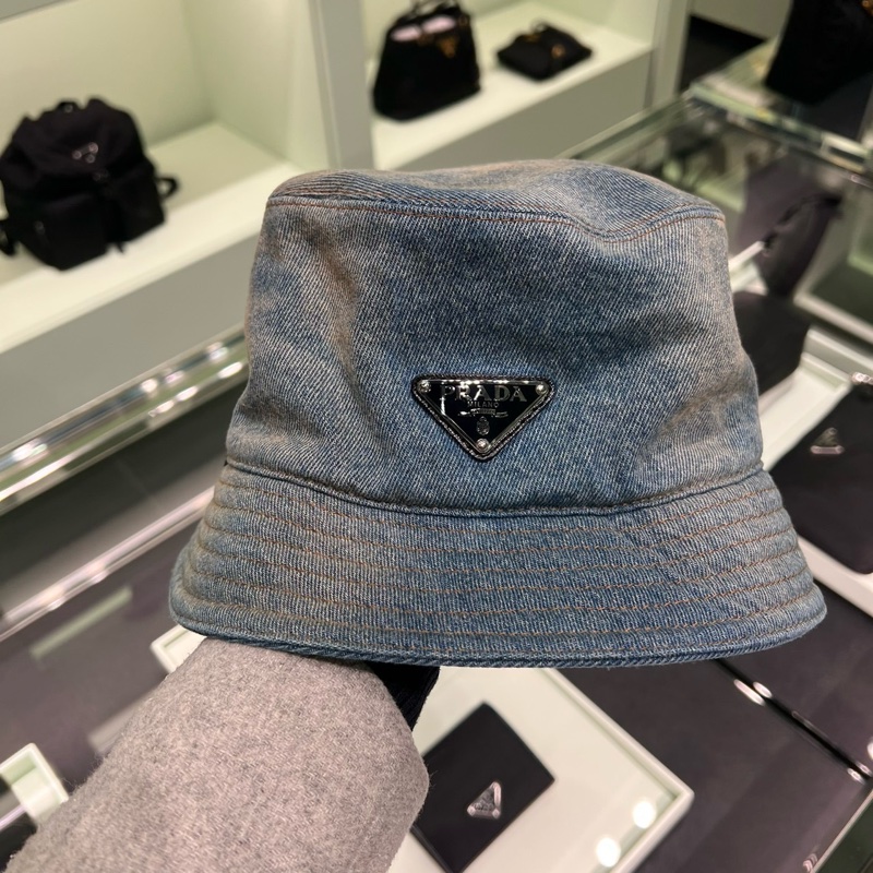 Prada denim fisher hats 水洗牛仔漁夫帽-3