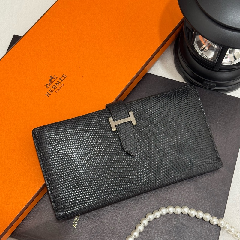 Hermès 蜥蜴皮Bears 長夾-3
