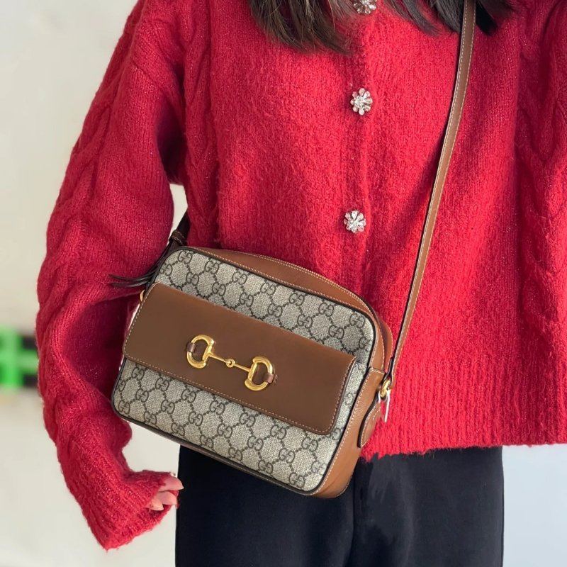 (🤍已售出/可私訊預定)🏷️Gucci．1955 Horsebit 馬銜相機包-29